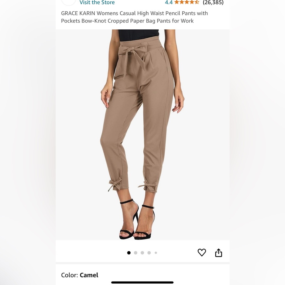 Grace Karin Camel Color Dress Pants